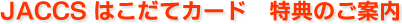 JACCS�͂����Ĕ��كJ�[�h�̓��T