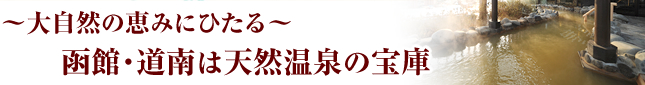 函館 道南 天然温泉 宝庫